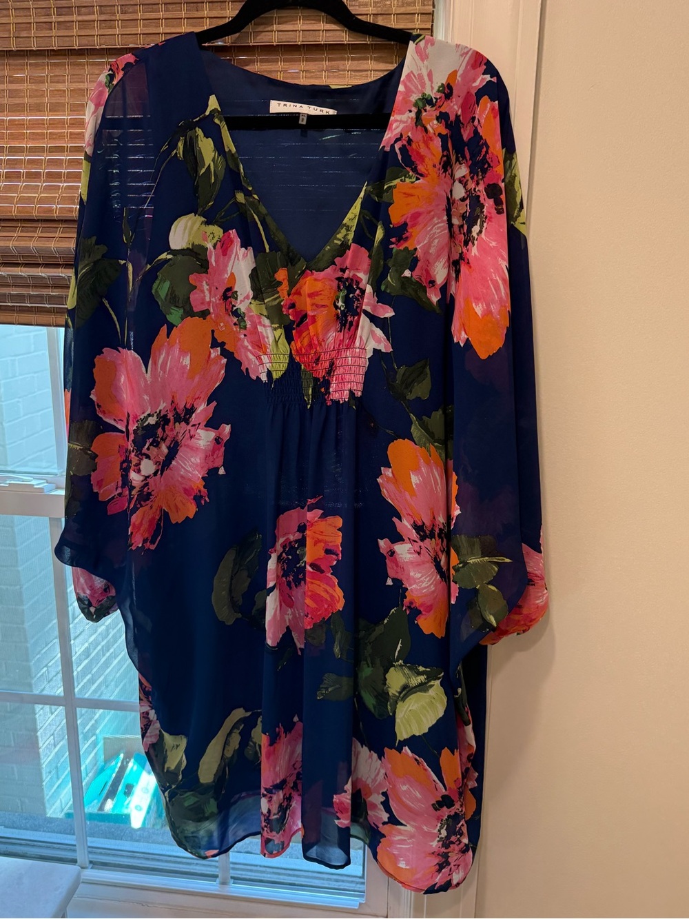 Trina Turk floral tunic dress XL